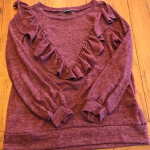 Ruffle sweatshirt